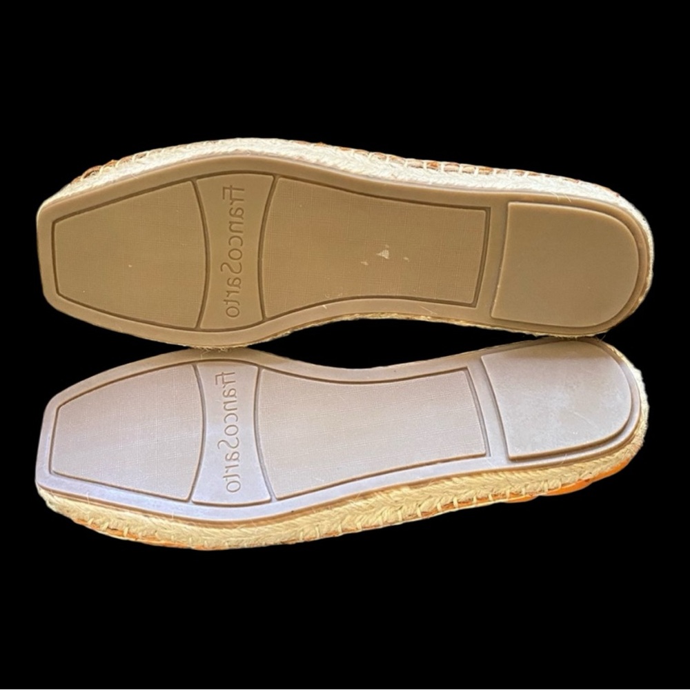 FRANCO SARTO KIYA ESPADRILLE LOAFER SZ 6.5M IN ORANGE LEATHER - Picture 5 of 9